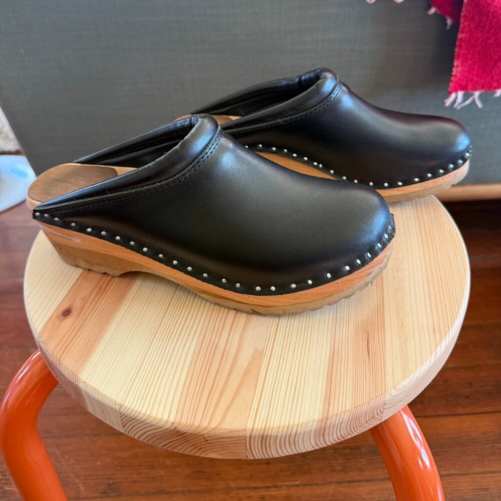 Troentorp Rembrandt Black Clogs, Women's size 39 (US Women’s 8.5/9 / Men’s 6) - Picture 2 of 15